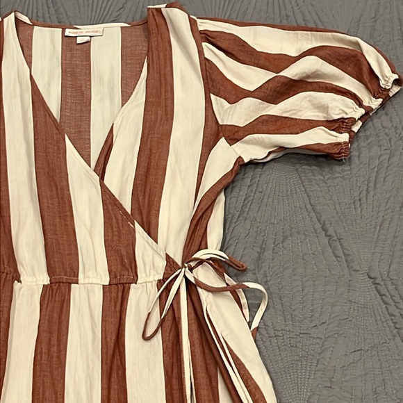 Knox Rose Women’s Striped V-Neck Wrap Tiered Dress size S - Picture 7 of 10